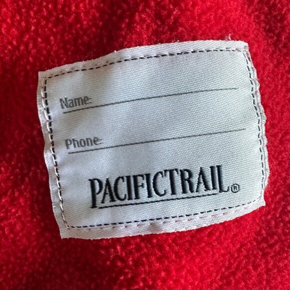 pacific trail jacket boys size 12M fleece lined hooded red black - Picture 9 of 11